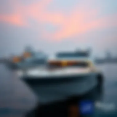 Luxury Vessels at Jaddaf Luxurious boat ready for a waterfront ride
