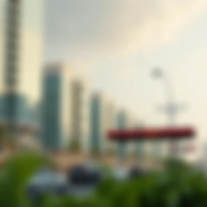 Illustration highlighting urban development influenced by the Red Line