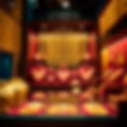 Golden jewelry displayed in vibrant colors at Souk Gold.