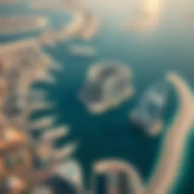 Aerial Perspective of Palm Jumeirah Aerial view showcasing the unique shape of Palm Jumeirah