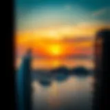 Breathtaking view of Palm Jumeirah at sunset