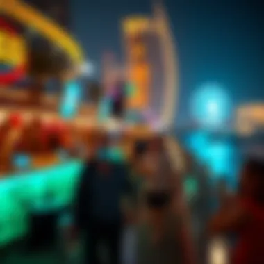 Dynamic Nightlife Scene on Palm Jumeirah Vibrant nightlife and entertainment options at Palm Jumeirah
