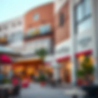 Cafes and Shops in Wasl Village Trendy cafes and shops lining the streets of Wasl Village