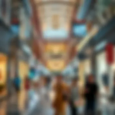 Bustling shopping scene in City Walk