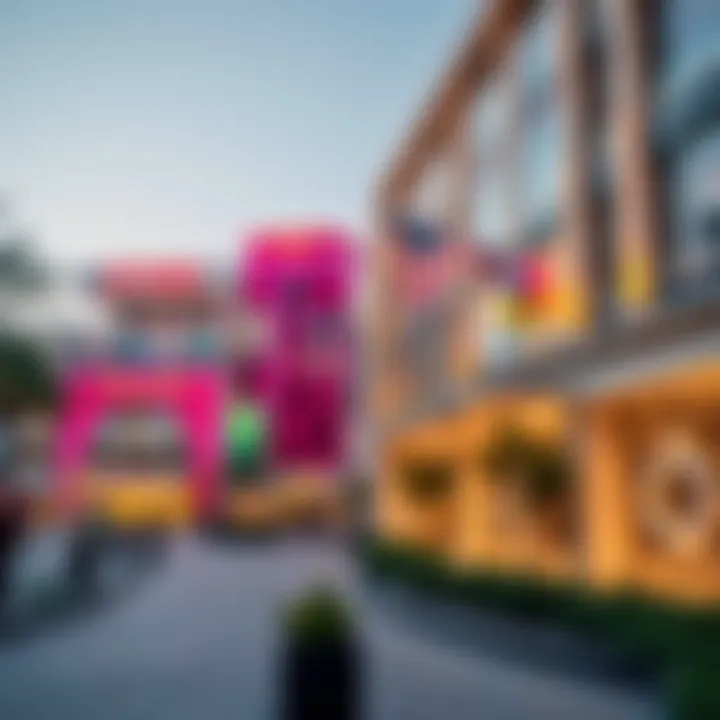 Vibrant streets of City Walk showcasing modern architecture