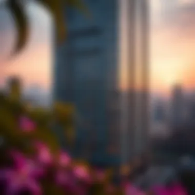 Vibrant atmosphere surrounding Iris Tower