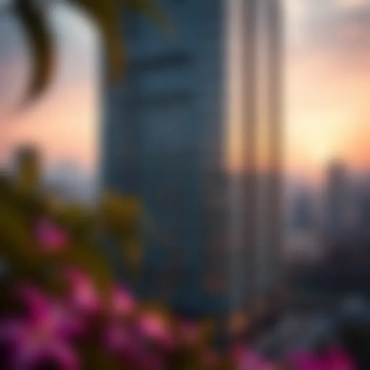 Vibrant atmosphere surrounding Iris Tower