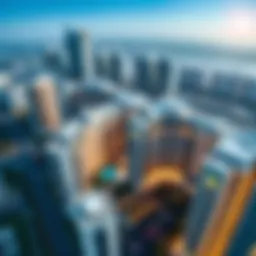 Aerial view of JLT Cluster Z showcasing its architectural elegance