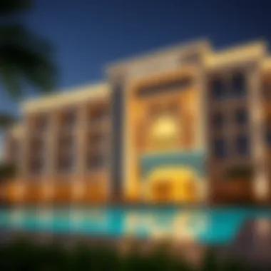 Stunning exterior view of the Juma Al Majid Building showcasing its architectural elegance