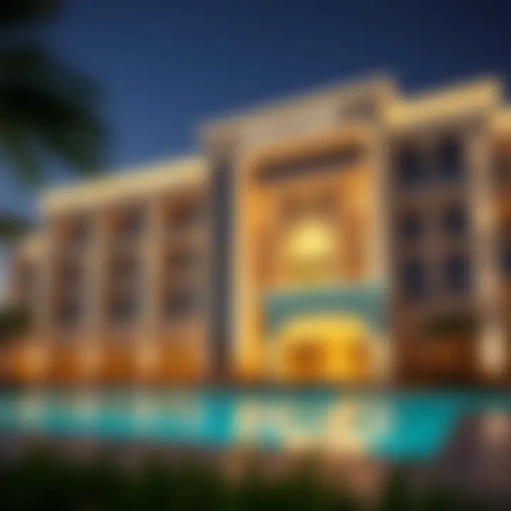 Stunning exterior view of the Juma Al Majid Building showcasing its architectural elegance