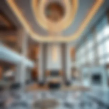 Luxurious lobby area of the Juma Al Majid Building emphasizing modern design