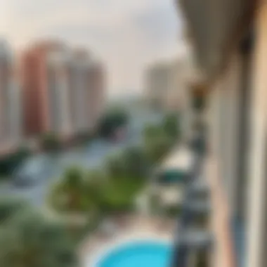 Surroundings of Jumeirah Garden Building 2 Panoramic view of the surroundings of Jumeirah Garden Building 2 showcasing location advantages