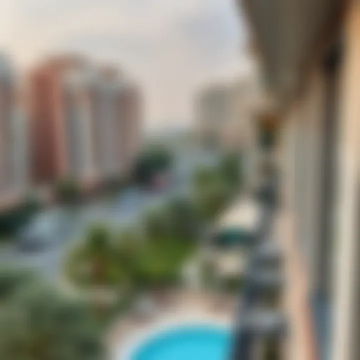 Surroundings of Jumeirah Garden Building 2 Panoramic view of the surroundings of Jumeirah Garden Building 2 showcasing location advantages