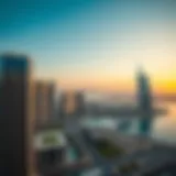 A panoramic view of Abu Dhabi's skyline showcasing modern architecture