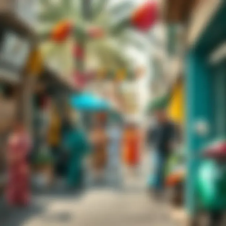 Vibrant street life in Dubai highlighting cultural diversity