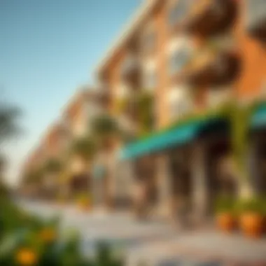 Vibrant Amenities Around Burj Avenue A vibrant local area scene, showcasing amenities such as cafes, parks, and shopping, enhancing the living experience.