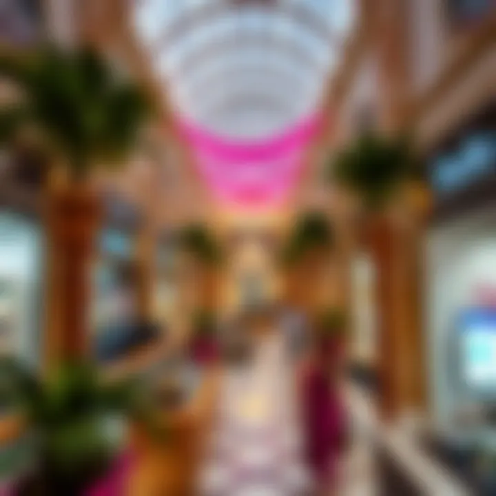 Vibrant shopping atmosphere within the center
