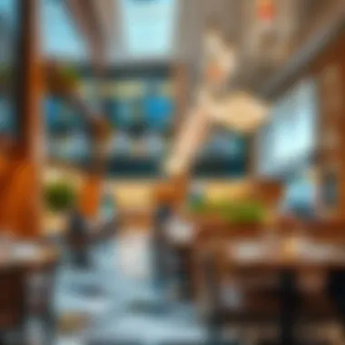 A dining area within the Mall of the Emirates featuring diverse culinary offerings