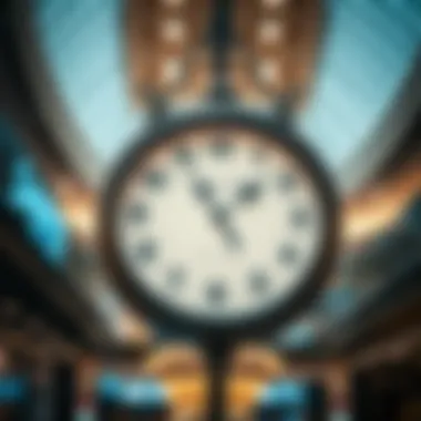 A clock highlighting the operational hours of the Mall of the Emirates