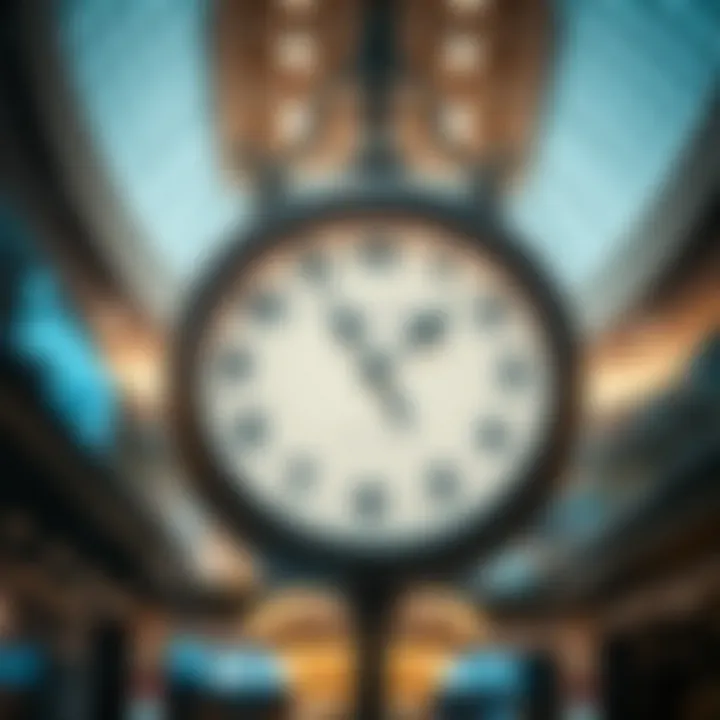 A clock highlighting the operational hours of the Mall of the Emirates