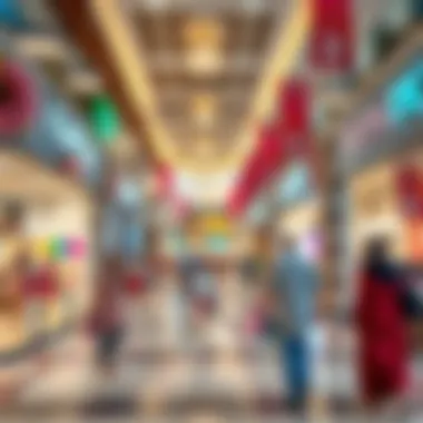 A vibrant shopping scene inside the Mall of the Emirates capturing the essence of retail
