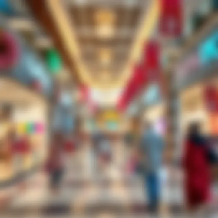 A vibrant shopping scene inside the Mall of the Emirates capturing the essence of retail