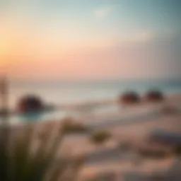 Stunning view of Mamzar Beach and chalets