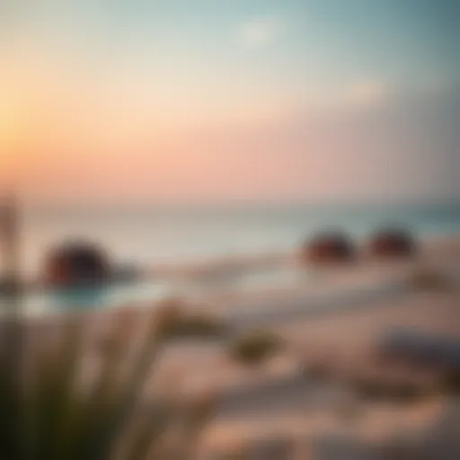 Stunning view of Mamzar Beach and chalets
