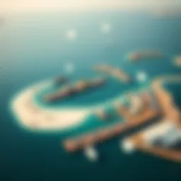 Aerial view of Maryam Island showcasing its scenic waterfront