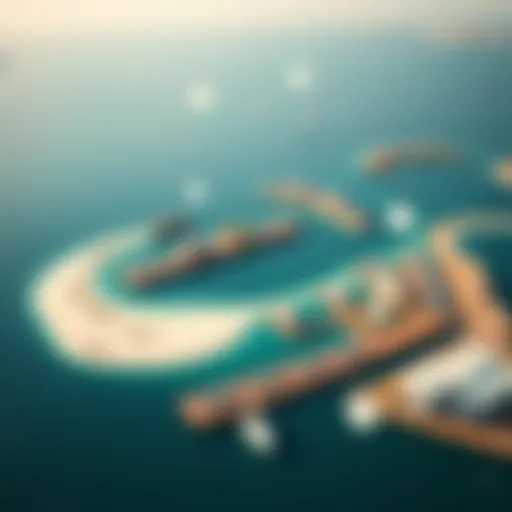 Aerial view of Maryam Island showcasing its scenic waterfront