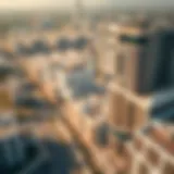 Aerial View of Meraas Development Aerial view of a Meraas development showcasing modern architecture