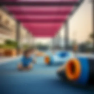 Leisure Activities in Meraas Development Families enjoying leisure activities in a Meraas development