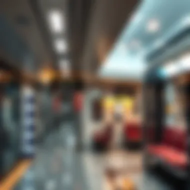 Passenger Amenities within Dubai Metro Stations Interior view of a metro station highlighting passenger amenities and facilities