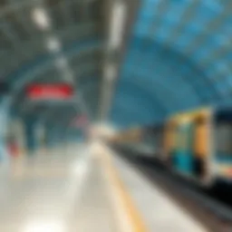 Modern design of a Dubai metro station showcasing architectural innovation