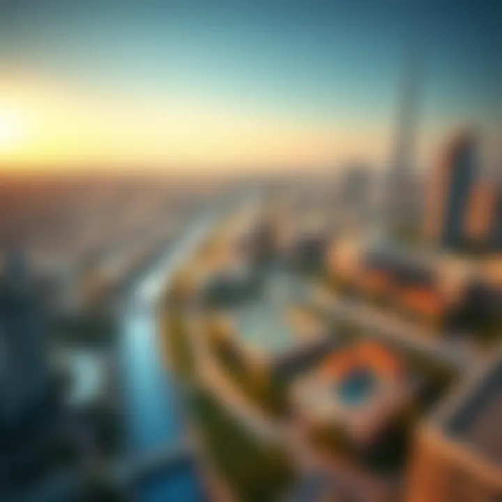 Strategic Location Overview of Montrell Panoramic view of Montrell's strategic location in Dubai
