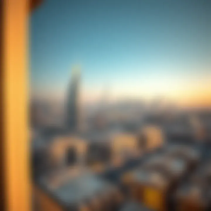 A modern skyline view of Dubai showcasing residential areas.