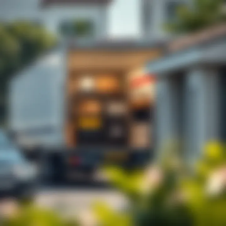 A well-organized moving truck ready for relocation.