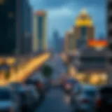 Overview of Dubai's parking zones with a map