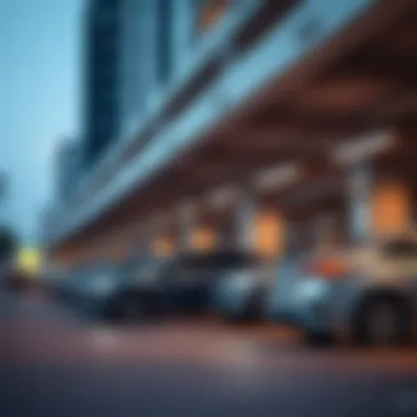 Innovative Smart Parking Solutions Smart parking technology in action, showcasing efficiency