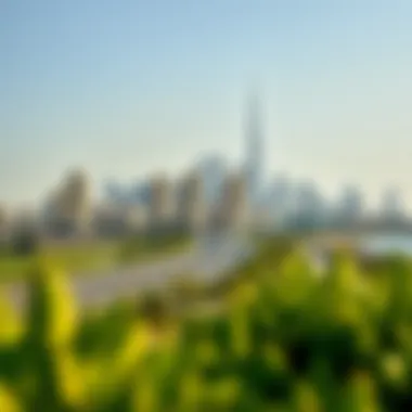 Captivating Dubai Skyline: A Visual Journey Scenic view of Dubai skyline along the route
