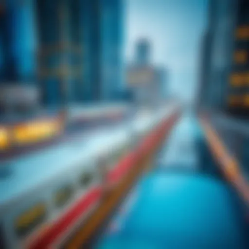 Aerial view of Dubai Metro stations showcasing urban connectivity