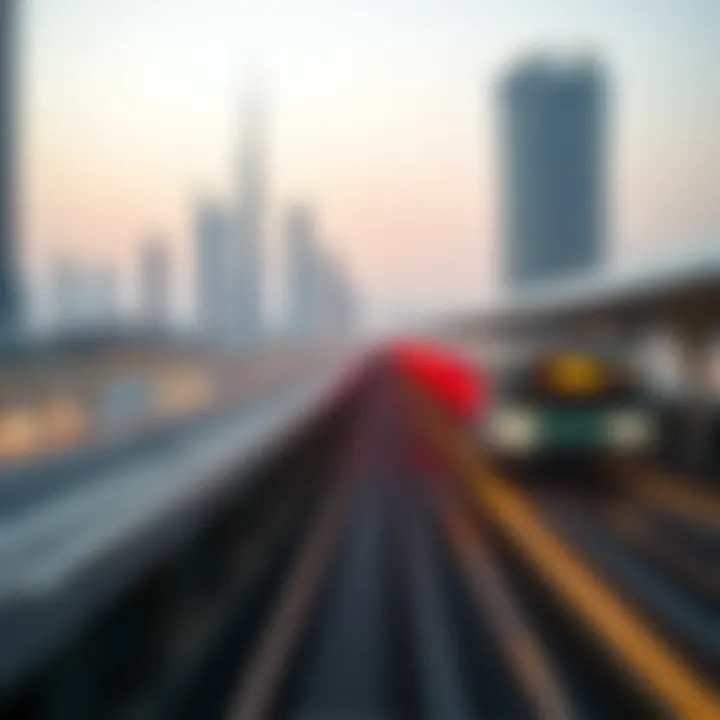 Infographic illustrating future expansions of Dubai's metro system