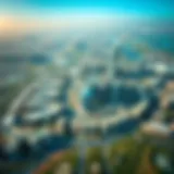 Aerial view of Persia International City showcasing its design and layout