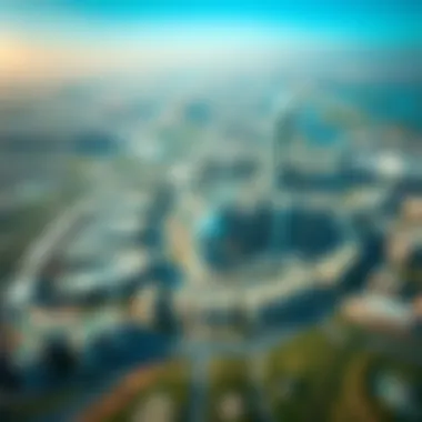 Aerial Perspective of Persia International City Aerial view of Persia International City showcasing its design and layout