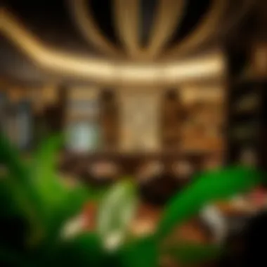 Stylish ambiance of a high-end restaurant in Port Rashid