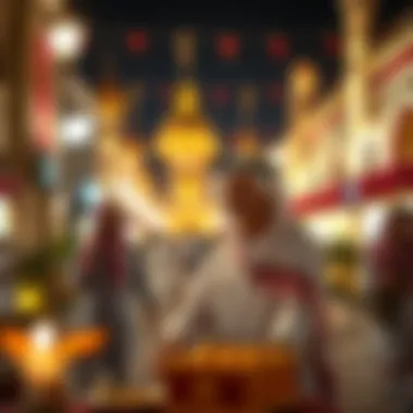 Emirati Traditions During Public Holidays A vibrant celebration representing traditional Emirati customs