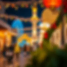 Festive decorations symbolizing public holidays in Dubai