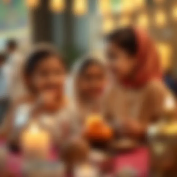 Children participating in Ramadan festivities