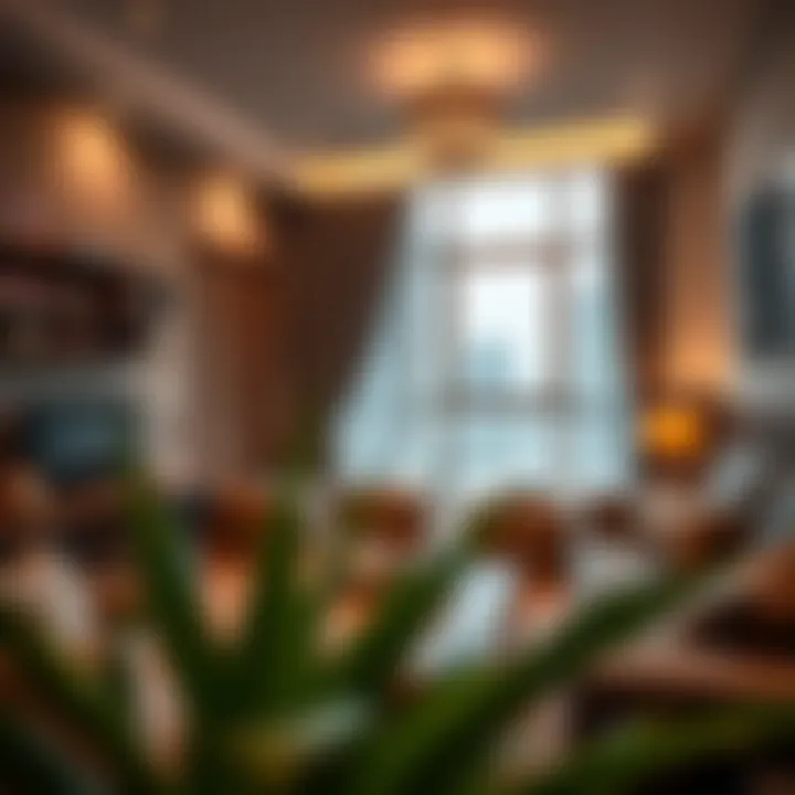 Cozy apartment interior featuring essential living amenities