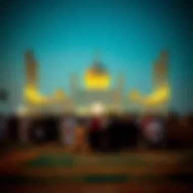 Community Spirit During Ramadan Community gathering for prayers and reflection during Ramadan